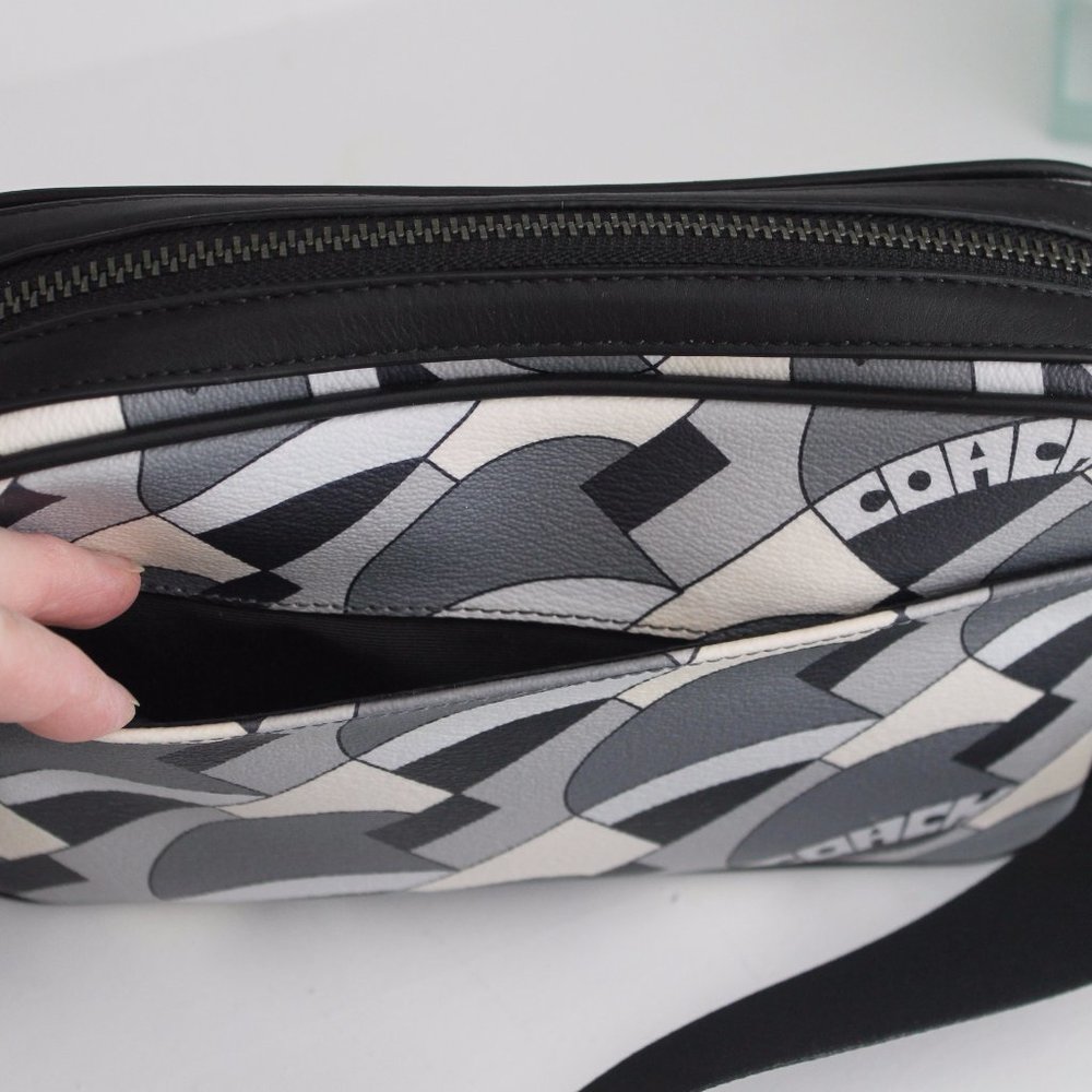 NWT Coach 1976 Graham deco bridge print leather crossbody bag COLORBLOCK purse - Picture 7 of 15